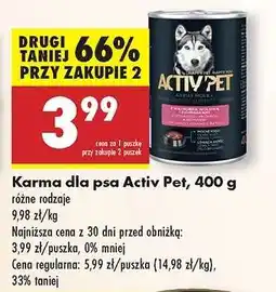 Biedronka Karma dla psa Activ Pet, 400 g oferta