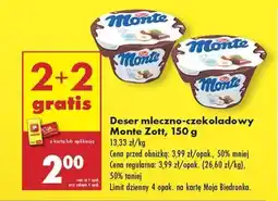 Biedronka Deser mleczno czekoladowy Monte Zott 150 g oferta