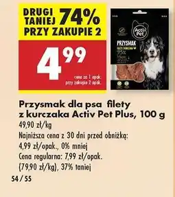 Biedronka Przysmak dla psa filety z kurczaka Activ Pet Plus 100 g oferta