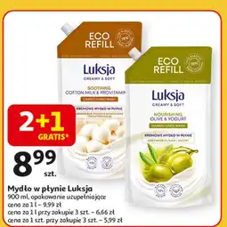 Auchan Mydło w płynie olive & yoghurt Luksja Creamy Soft oferta