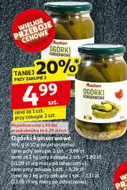 Auchan Ogórki konserwowe Auchan oferta