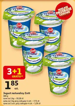 Auchan Jogurt naturalny Zott Primo oferta