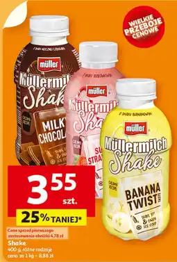 Auchan Napój mleczny banana twist Mullermilch Shake oferta