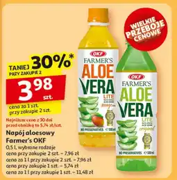Auchan Napój aloesowy z mango Okf Farmer's Aloe Vera oferta