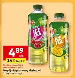 Auchan Napój herbaciany raspberry Herbapol Ice Tea oferta