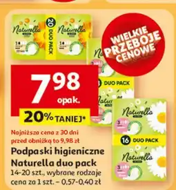 Auchan Podpaski higieniczne normal Naturella Ultra oferta