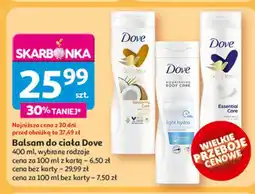 Auchan Balsam do ciała essential care Dove Body Love oferta