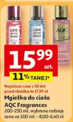 Auchan Mgiełka do ciała glow touch pink Aqc Fragnances oferta