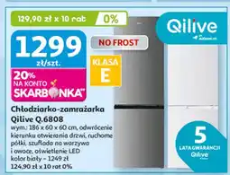 Auchan Chłodziarko- zamrażarka q.6808 biały Qilive oferta