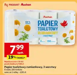 Auchan Papier toaletowy rumiankowy Auchan Różnorodne (Logo Czerwone) oferta