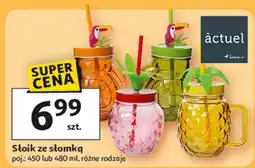 Auchan Słoik ze słomką 480 ml Actuel oferta