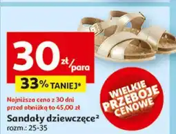 Auchan Sandały dziewczęce oferta
