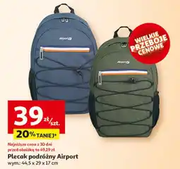 Auchan Plecak podróżny 44.5 x 29 17 cm Airport oferta