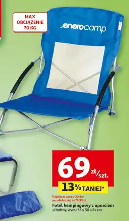 Auchan Fotel kempingowy z oparciem Enero Camp oferta