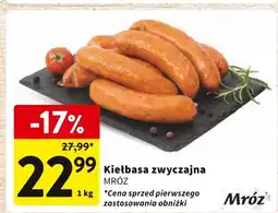 Intermarche Kiełbasa zwyczajna 1kg Mróz oferta
