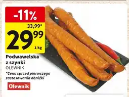 Intermarche Podwawelska z szynki 1kg Olewnik oferta