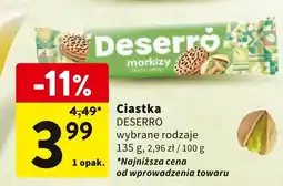 Intermarche Ciastka DESERRO wybrane rodzaje 135g oferta