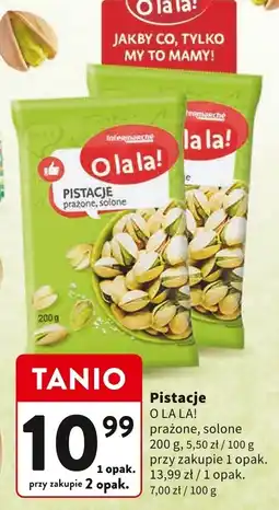 Intermarche Pistacje O LA LA! prażone, solone 200g oferta