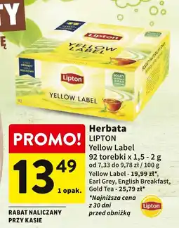 Intermarche Herbata LIPTON Yellow Label 92 torebki oferta