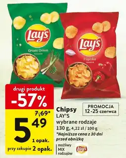 Intermarche Chipsy LAY'S 130g oferta