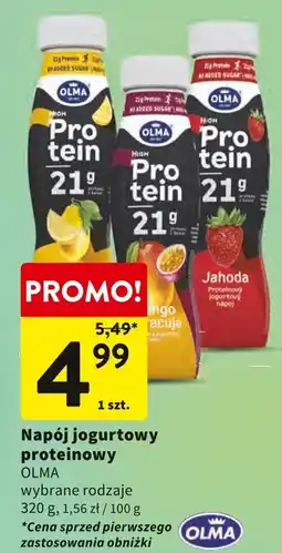 Intermarche Napój jogurtowy proteinowy OLMA 320g oferta