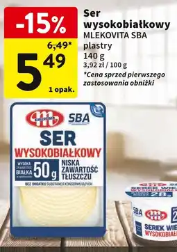 Intermarche Ser wysokobiałkowy MLEKOVITA SBA 140g oferta