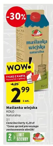 Intermarche Maślanka wiejska naturalna 1L Koło oferta