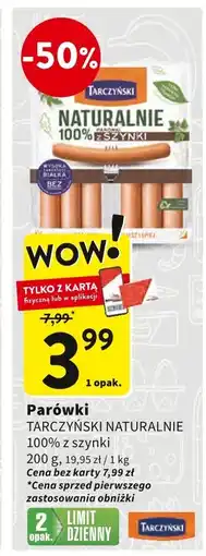 Intermarche Parówki 100% z szynki 200g TARCZYŃSKI oferta
