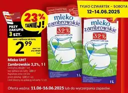 Twój Market Mleko UHT Zambrowskie 3.2% 1l oferta
