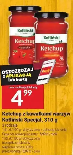 Twój Market Ketchup z kawałkami warzyw Kotliński Specjał 310g oferta