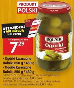 Twój Market Ogórki kwaszone Rolnik 850g oferta