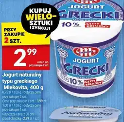 Twój Market Jogurt naturalny typu greckiego Mlekovita 400g oferta