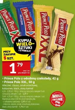 Twój Market Czekolada Prince Polo z odrobiną czekolady 42g oferta