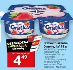 Twój Market Jogurt Grattka truskawka Danone 4x115g oferta