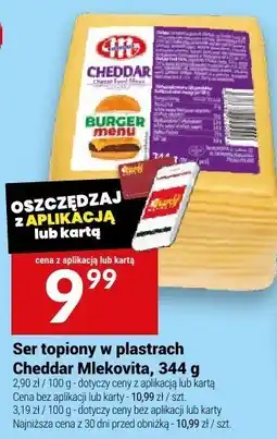 Twój Market Ser topiony w plastrach Cheddar Mlekovita, 344 g oferta