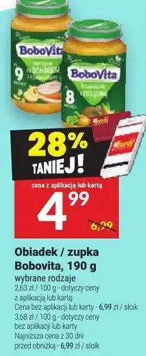 Twój Market Obiadek z zupką Bobovita, 190 g oferta
