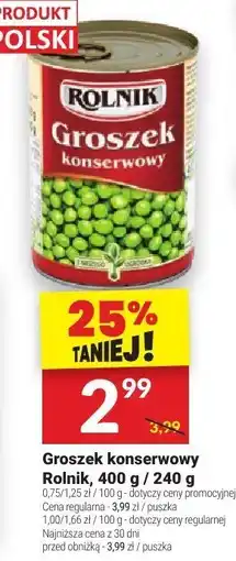 Twój Market Groszek konserwowy Rolnik 400 g oferta