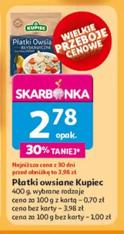Auchan Płatki owsiane błyskawiczne Kupiec oferta