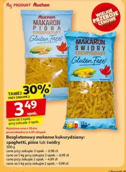 Auchan Makaron kukurydziany świdry Auchan różnorodne (logo czerwone) oferta