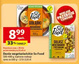 Auchan Gulasz wegetariański z pieczarkami i z kaszą gryczaną So food oferta