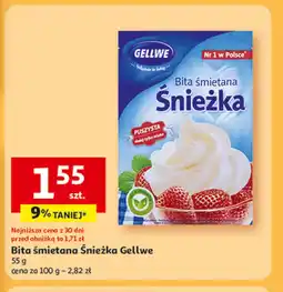 Auchan Bita śmietana śnieżka Gellwe oferta