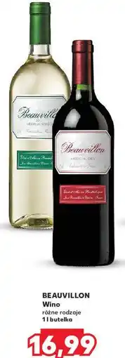 Kaufland Wino czerwone półsłodkie Beauvillon oferta