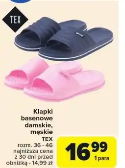 Carrefour Klapki basenowe TEX oferta