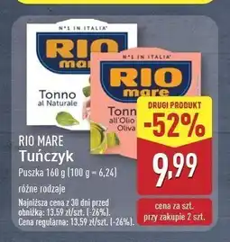 ALDI Tuńczyk kawałki w oliwie z oliwek Rio mare oferta