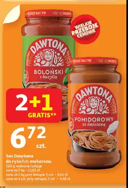 Auchan Sos pomidorowy ze śmietaną Dawtona oferta