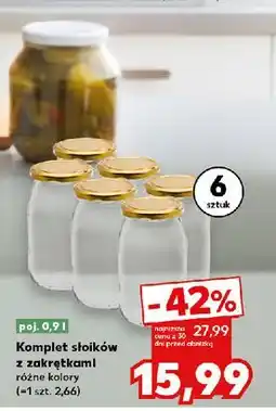 Kaufland Komplet 6 słoików z nakrętkami 900 ml oferta
