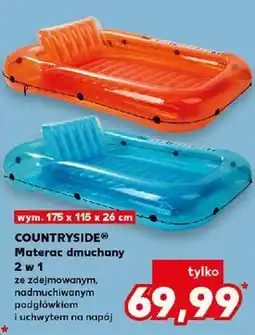 Kaufland Materac dmuchany 2w1 175 x 115 26 cm K-Classic Countryside oferta