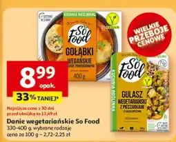 Auchan Gulasz wegetariański z pieczarkami i kaszą gryczaną So Food oferta