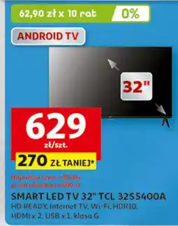 Auchan Telewizor 32'' 32s5400a Tcl oferta