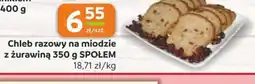 Społem Częstochowa Chleb razowy na miodzie z żurawiną Społem oferta